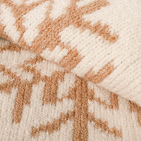 Bonnet en tricot jacquard personnalisé d'usine OEM, ourlet plat, maille fine, chaud, pour l'hiver, le ski et les activités de plein air