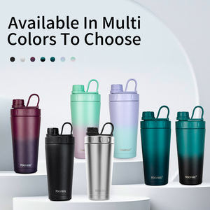 Bouteille shaker sport isotherme en acier inoxydable 600 ml, corps droit, durable, écologique, sans BPA, avec logo personnalisé, pour protéines - Product Image 3