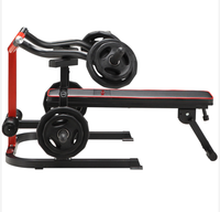 Banc de musculation pliable en acier pour usage commercial, idéal pour les exercices de sit-up