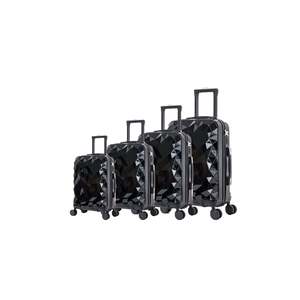 Moderno classico Set valigia 4 pezzi nero grigio scuro argento per rosa leggero impermeabile ABS materiale Spinner per aeroporto - Product Image 1