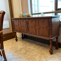 Meuble TV vintage en bois massif pour entrée, couloir ou salon, style campagnard américain, console de rangement, modèle de mobilier de maison