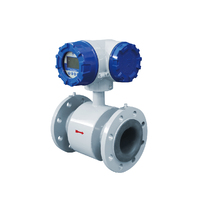 Débitmètre électromagnétique industriel IP65/IP68 4-20 mA, construction intégrale en acier inoxydable, pour liquides (eau/huile)