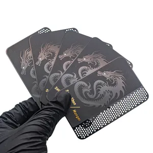 Cartões de Visitas de metal personalizados para impressão de cartões de membro com design sofisticado
