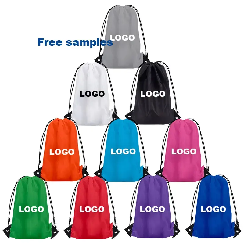 OEM Oxford Waterproof Bag Zipper Pocket Light Bagpack Casual Sports Knapsack Drawstring Backpack Bag