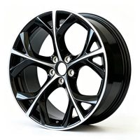 Jantes en alliage noires de remplacement pour voiture, 5 trous, Y000