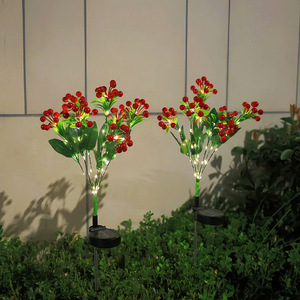 Solar Christmas Berry Garden <b>Light</b> <b>Led</b> Solar Powered Outdoor Decorative Flower Lawn Stake Water Resistant - Product Image 5