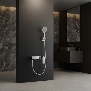 Juego de Ducha Moderno de <span class=keywords><strong>Alta</strong></span> Gama para Baño, Cuerpo de Latón, Manguera de 1.5m, Ducha de Mano Montada en la Pared con Válvula de Cerámica y Lluvia Suave - Product Image 3