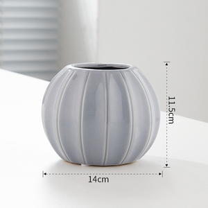 Vase Citrouille, Vase en Céramique Décoratif, Décoration d'Intérieur, Décoration de Table à Manger, Pot de Fleurs Citrouille, Bouteille Artisanale pour Matériaux Floraux - Product Image 3