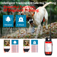 Traceur GPS pour chien GUPTOMES 15KM VHF 4G avec radio hors réseau - Boîtier robuste résistant aux chocs, étanche IP68, collier
