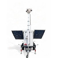 Remorques de surveillance solaires extérieures avec indice de protection IP65 et mât manuel de 6 mètres pour la surveillance des champs pétrolifères