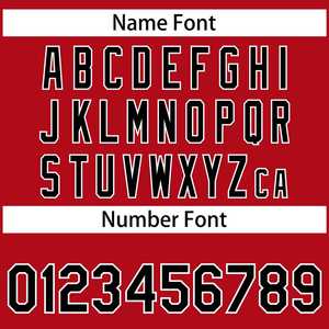 Op maat gemaakt rood zwart-wit Solider klassiek stijl authentiek honkbalshirt - Product Image 4