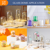 Cloche en verre vide, petite et économique, avec base en liège, pour présentation de cadeaux de mariage, jouets, et décoration de maison et de café