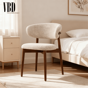 Silla <span class=keywords><strong>de</strong></span> Comedor Duradera <span class=keywords><strong>de</strong></span> Madera Maciza con Reposabrazos y Tapicería <span class=keywords><strong>de</strong></span> Terciopelo para Uso en Hogares, Salas <span class=keywords><strong>de</strong></span> Estar, Restaurantes y Cafeterías - Product Image 4