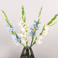 Fleur artificielle de gladiole en latex souple de haute qualité W-A0285, toucher réel, pour la décoration de la maison, de mariage et de remise de diplôme