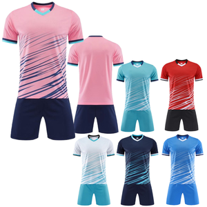 2025 Nieuwe Custom Unisex Voetbalshirts Volwassen Set Naamprint OEM Supply Service 100% Polyester Ademend Snel Droogend - Product Image 1