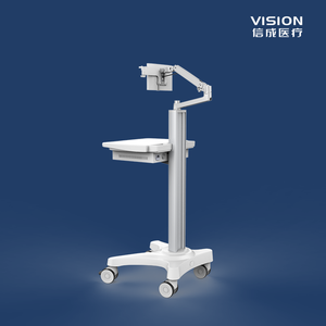 Construction en métal robuste de chariot à ultrasons mobile de conception industrielle de haute qualité pour l'usage d'hôpital - Product Image 5