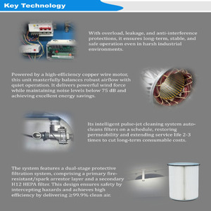 Di động cầm tay Bụi Collector cắt <span class=keywords><strong>laser</strong></span> fume extractor và hàn khói exhauster với New động cơ thành phần cốt lõi - Product Image 3