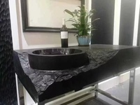 Dalles de marbre noir pur chinois naturel pour murs décoratifs et comptoirs