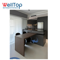 WELLTOP nouveauté meubles matériel télescopique Table rotative glissière Rail mécanisme roulant cuisine îlot retirer Extension
