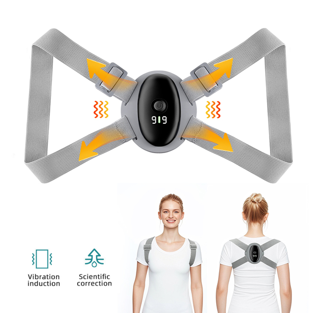 Ready to Ship Adjustable Smart Back Brace Spinal Support Posture Corrector Belt Posture Corrector Device for Men and Women