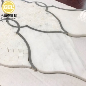 Mosaicos Metálicos con Incrustaciones de Mármol Blanco Estilo <span class=keywords><strong>Árabe</strong></span> Personalizados para Spa, Retiro, Boutique, Sala de Exposiciones y Decoración Artística de Interiores - Product Image 4