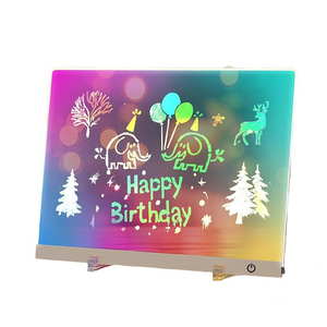 Tablero de Dibujo Acrílico Recargable <span class=keywords><strong>con</strong></span> Control Táctil y <span class=keywords><strong>Luz</strong></span>, <span class=keywords><strong>con</strong></span> <span class=keywords><strong>Luz</strong></span> Nocturna Regulable que Cambia de Color <span class=keywords><strong>para</strong></span> Bebés y Niños - Product Image 6