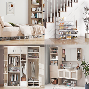 Hộp giày nhựa xếp chồng được, trong suốt, kiểu giày thể thao, kết hợp hộp giày nhựa gấp gọn, hộp giày có cửa đóng từ tính - Product Image 6