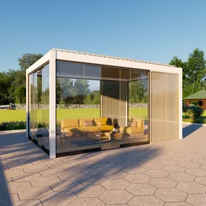 Scienlan 현대 야외 가구 정원 안뜰 텐트 강철 프레임 파빌리온 모기장 전망대 지속 가능