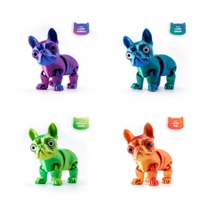 พิมพ์ลาย3D สุนัขฝรั่งเศสน่ารักพร้อมข้อต่อเคลื่อนย้ายได้ของเล่นตั้งโต๊ะสำหรับสัตว์เลี้ยงสุดน่ารักสำหรับคริสต์มาสและฮาโลวีน - Product Image 3