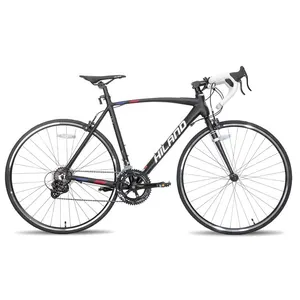 Joykie hiland bicicleta preto e branco, bicicleta de liga metálica, 50, 55, 60cm, 700c, corrida, bicicleta de estrada com 14 velocidades da shimano