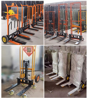 Chariot élévateur micro 260 kg, gerbeur dynamique, transpalette hydraulique, brouette manuelle pour petite plateforme domestique