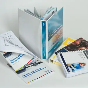 Custom High Quality Design Printing Services Folded Brochure Film Laminated Chart Paper Printing Services Brochure