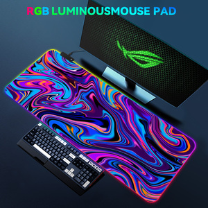 Tùy chỉnh RGB Chuột chơi game pad với LED cạnh ánh sáng trừu tượng in mở rộng chống trượt bàn Mat cho game thủ - Product Image 4