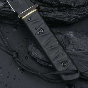 YA.SHA SAMURAI BLACK Cuchillo de Bolsillo Táctico de Combate Personalizable OEM, Hoja Fija de Acero Inoxidable de Alta Calidad, Borde Recto G10 - Product Image 4