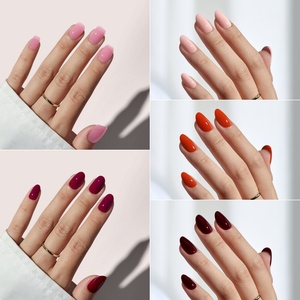 BTArtbox Faux Ongles Courts Carrés Personnalisés en Gel Souple Faits Main Couleur Unie à Coller Vente en Gros Rose Glaçé Kit d'Ongles Artificiels - Product Image 4