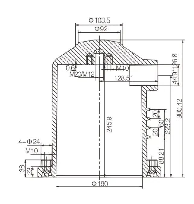 CH3-12KV 2704000A高品質スイッチギア注ぎ口とブッシングコンタクトボックスエポキシ樹脂バリア絶縁ボックス