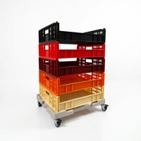 Caisse de transport empilable en plastique HDPE de qualité alimentaire, petite caisse de rangement empilable en plastique pour le pain