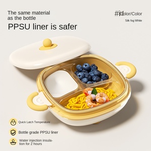 Tazón de Silicona para Bebé, Ecológico, Libre de BPA, con Succión y Aislamiento Térmico PPSU, Vajilla Infantil Resistente a Caídas, Venta al Por Mayor - Product Image 3