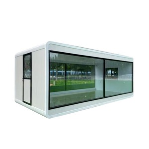 Casa de Vidrio Móvil para Oficina con Vidrio Templado, Diseño Moderno para Uso en Hoteles, Techo Inclinado de Lámina de Acero de Color - Product Image 5