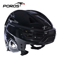 Casque de hockey sur glace POROS - Matériel PC/ABS, ventilation réglable, poids 800g