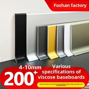 Autocollant mural d'angle de plinthe en alliage d'aluminium design moderne 4Cm6Cm8Cm ligne de pied de carreaux de métal accessoires de revêtement de sol - Product Image 6