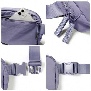 Free Sample Custom 2-Way Zipper Unisex <b>Belt</b> Bag with Adjustable Strap Fanny Packs Mini Waist <b>Pouch</b> for Outdoor Hiking Running - Product Image 5