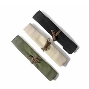 Sac de rangement portable pour couverts de voyage – Housse en coton et lin anti-poussière pour baguettes, couteau, fourchette, cuillère – Design élégant - Product Image 1