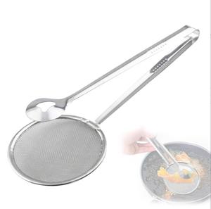 DFT57 Pince de filtration en acier inoxydable épaissi pour huile, écumoire pour aliments frits, pince de filtration pour huile de pain - Product Image 4