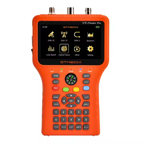 High-Quality GTMEDIA V8 Finder Pro ST-5150 a DVB-S2X/S2/S/T2/T/C TV Signal Finder Combo Equipped with a 4.3-Inch LCD Sat Meter