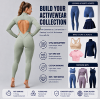 Tendance 2026 Combinaison numérique sans couture lavande pour femme, sexy, dos ouvert en forme de cœur, manches longues, unitard moulant pour gym et fitness