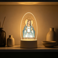 Anpassbare Steck-LED-Nachtleuchte mit UV-Druck, 3D-Lampenmuster, Jungfrau Maria, verschiedene Designs, farbenfroh, dimmbar, für den Heimgebrauch, hochwertig