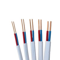 Kabel Tembaga Padat Datar Berlapis PVC BVVB Tugas Berat, 2 Inti 1.5-6.0mm2, Penutup Putih Merah Hitam, Tegangan 300/500v