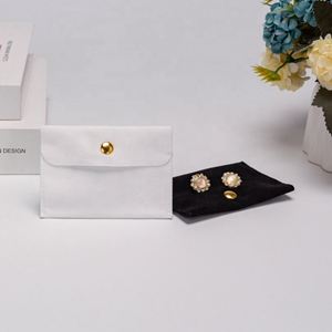 Factory Custom Design Velvet <b>Envelope</b> Gift Jewelry Packaging Snap Storage Pouch Bags - Product Image 2