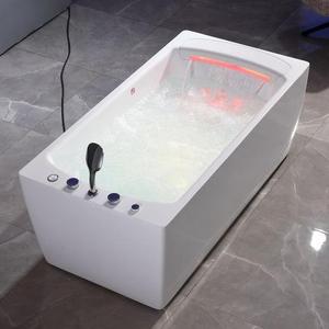 Bañera de <span class=keywords><strong>Hidromasaje</strong></span> Acrílica Dewo, Independiente, con Ducha Combinada, <span class=keywords><strong>Bomba</strong></span> de Calor, Cascada <span class=keywords><strong>para</strong></span> 2 Personas, Cortina de Baño - Product Image 5